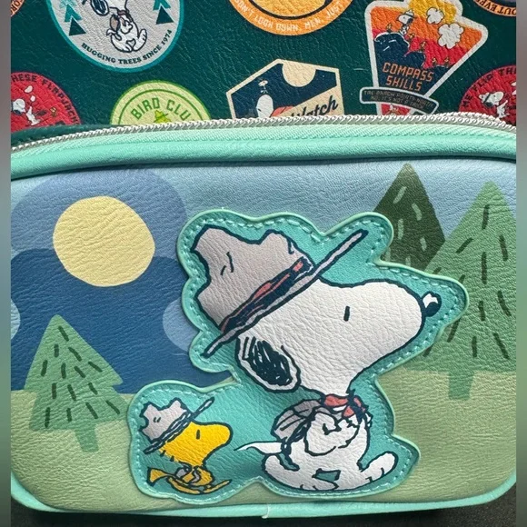 Brand New Never Used Camp Snoopy Backpack! Hard to find front pocket scene! - Picture 2 of 13